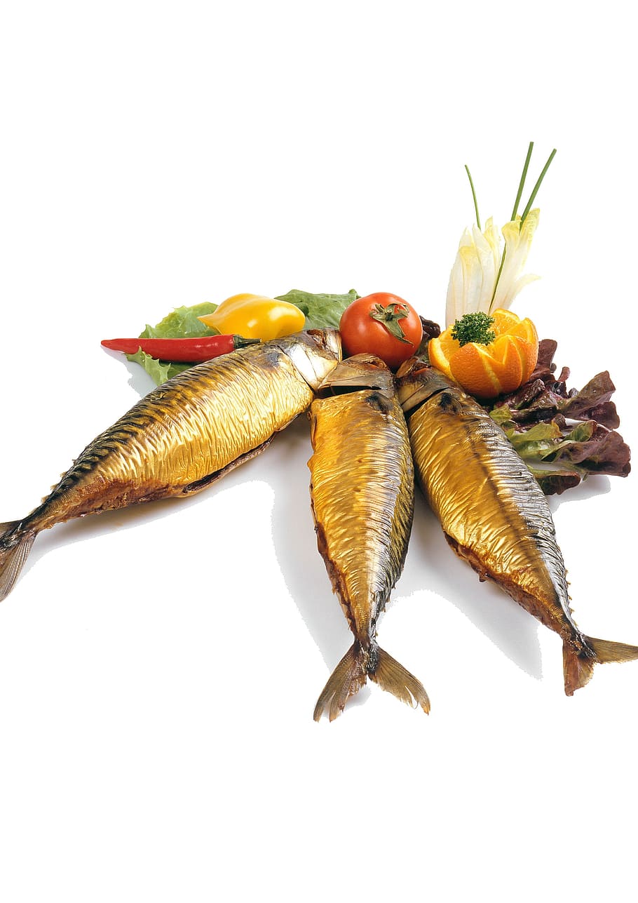 Mackerel, Smoked, Ice, nature, food, close-up, red, isolated HD wallpaper