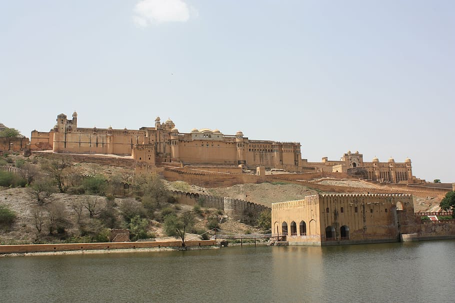 amber, india, fort, jaipur, rajasthan, travel, building exterior, HD wallpaper