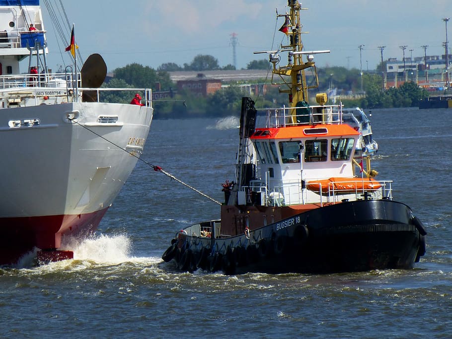 tug, seafaring, port, hamburg, ship, water, boot, lake, coast HD wallpaper