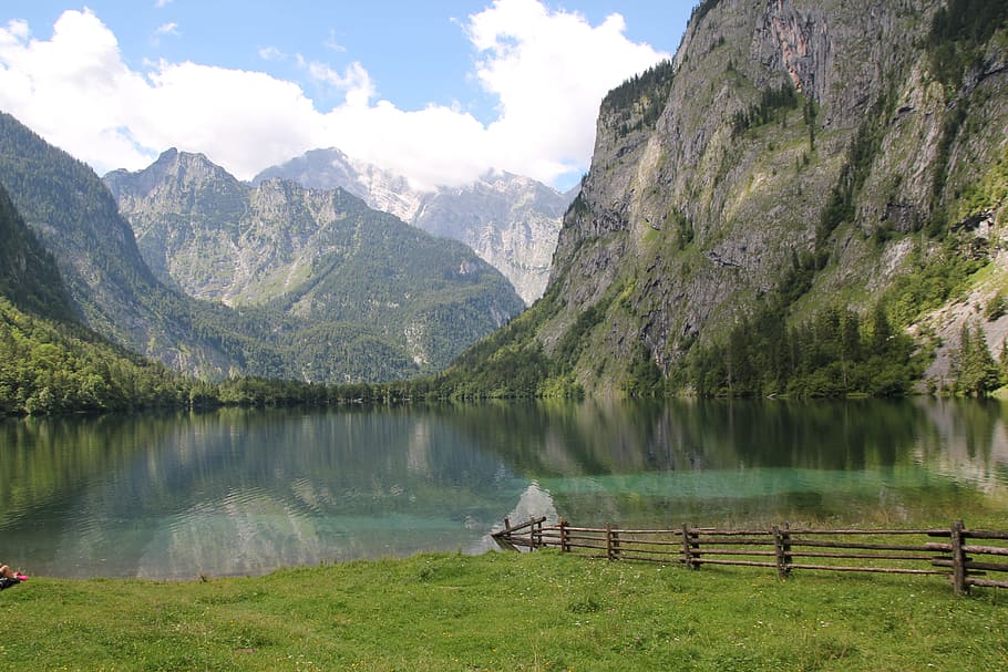 upper lake, germany, bavaria, bergsee, holiday, romantic, berchtesgaden HD wallpaper