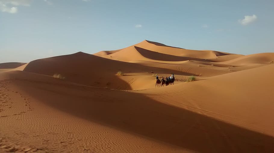 desert, morocco, dunes, sand Dune, dry, sahara Desert, nature HD wallpaper