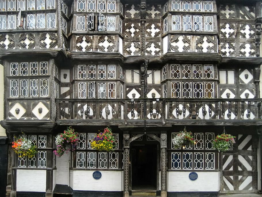 old house, ludlow, england, architecture, built structure, building exterior HD wallpaper