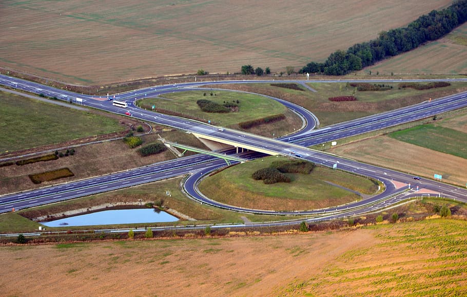 m60 motorway, highway 58, intersection, pagan, pecs, baranya, HD wallpaper