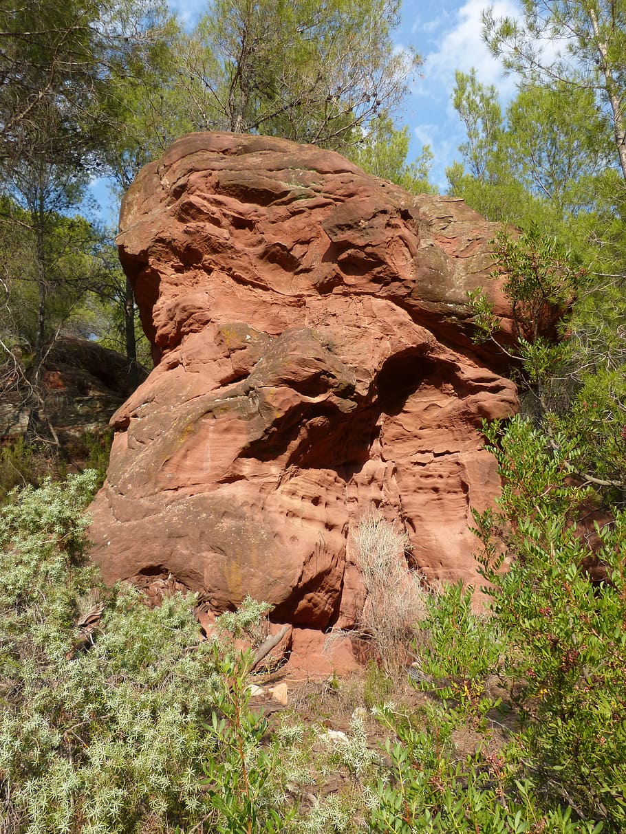 rock, red sandstone, erosion, texture, red rock, red rocks HD wallpaper