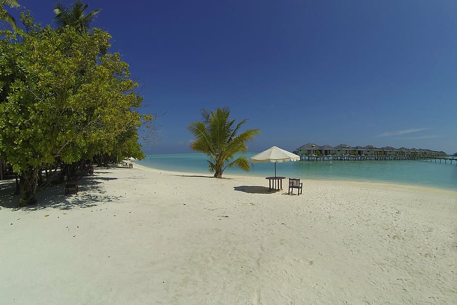 maldives, beach, idyll, resort, holiday resort, island, summer HD wallpaper
