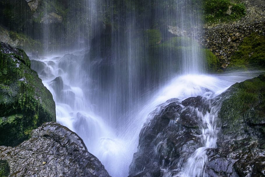 Waterfalls Time Lapse Photography, blur, environment, flow, forest HD wallpaper