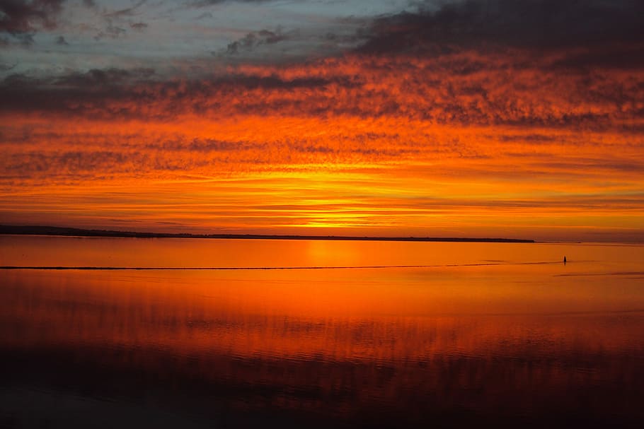 Sky, Sun, Ocean, Nature, Landscape, horizon, sunlight, summer HD wallpaper