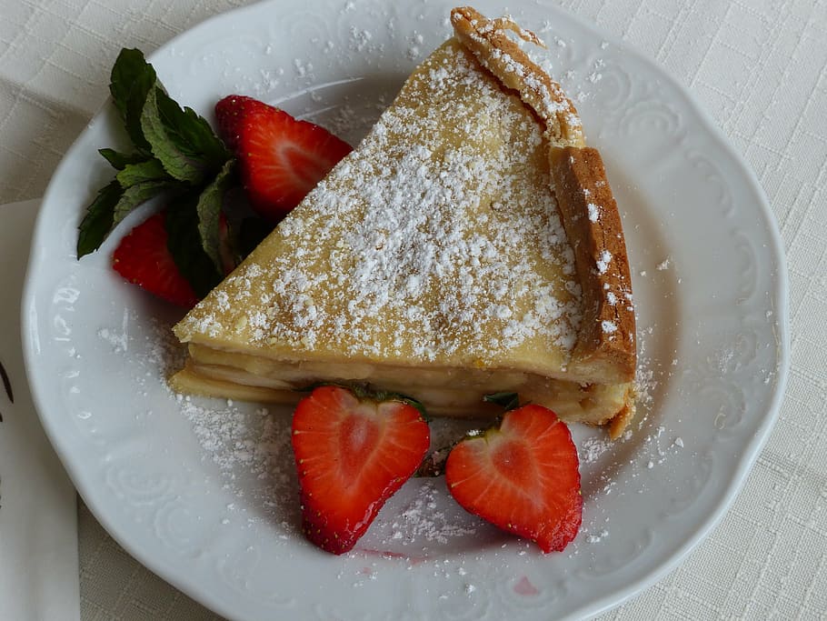 cake, plate, delicious, tableware, eat, piece of cake, food HD wallpaper