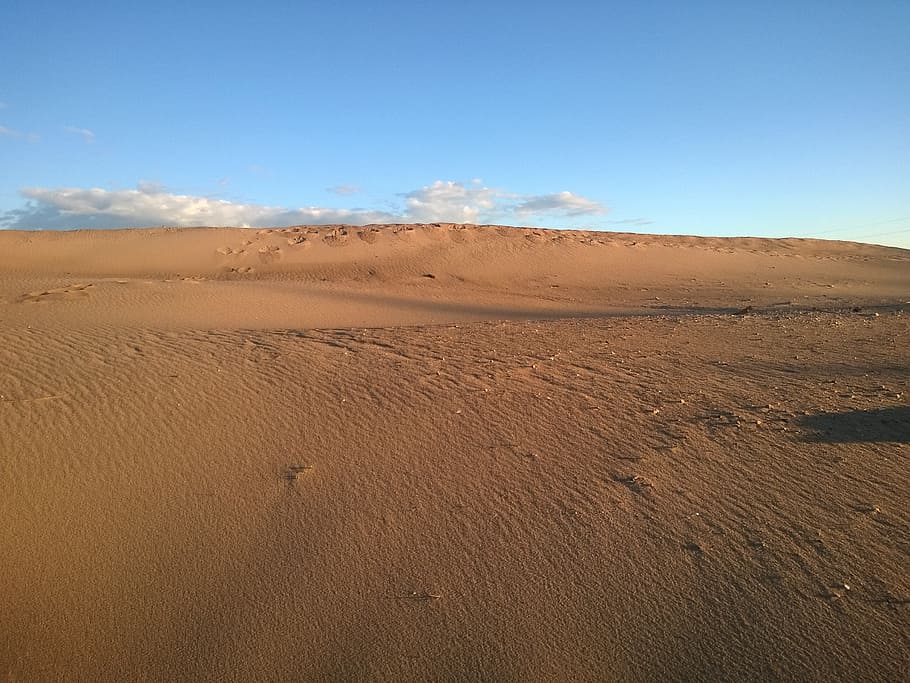 Deserted, Sand, Nature, Blue Sky, dahl, horizon, landscape HD wallpaper