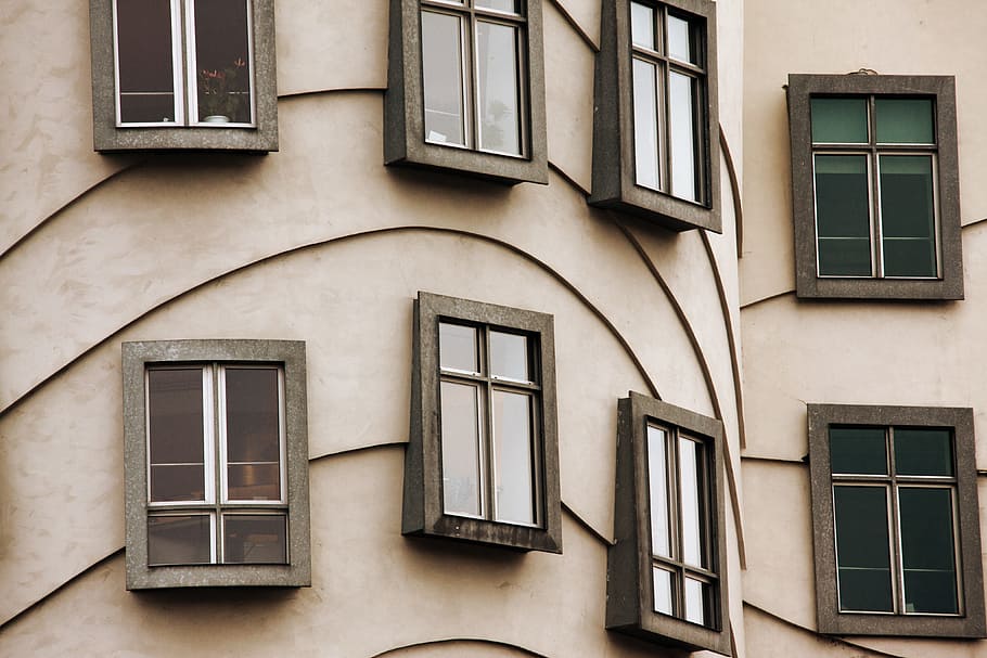 photo of glass windows on building, architecture, art, construction HD wallpaper