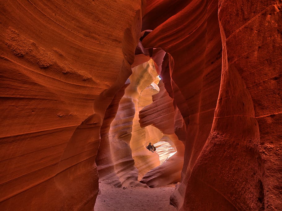 Antelope Canyon, Arizona, Antelope canyon, rock, cave, red, layers HD wallpaper