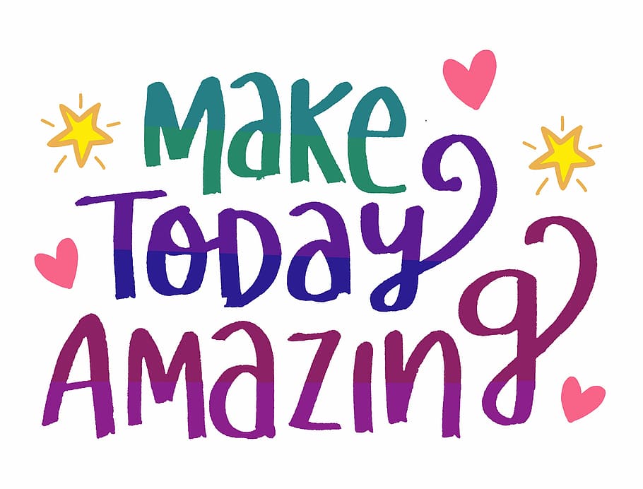 make today amazing text overlay, happy, holiday, card, greeting, HD wallpaper