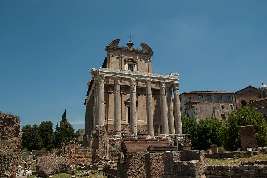 rome, forum, temple, ancient architecture, built structure HD wallpaper