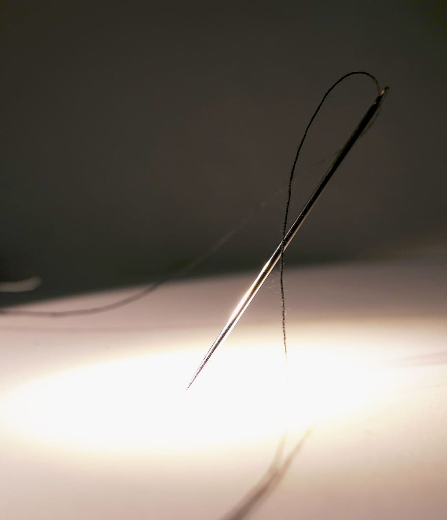 needle, thread, yarn, sew, sewing thread, tailoring, bobbin HD wallpaper