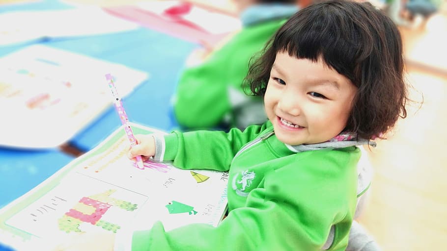 kindergarten, children, laughter, childhood, smiling, offspring HD wallpaper