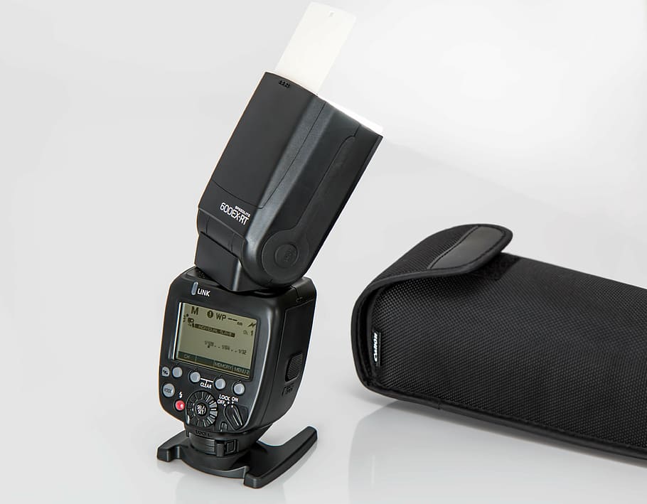 turned on black radar, flash unit, external flash, canon speedlite HD wallpaper