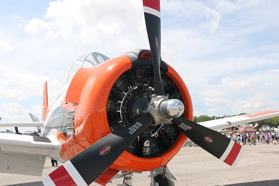plane, radial engine, propeller, air vehicle, airplane, transportation HD wallpaper