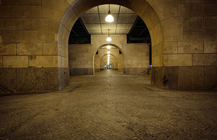 photo of underground tunnel, architecture, berlin, bridge, building HD wallpaper