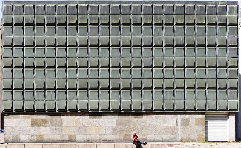 facade, modern, architecture, house facade, concrete wall, concrete facade HD wallpaper