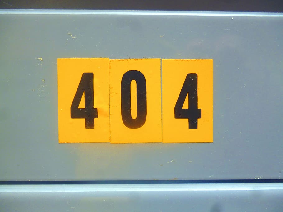 Mailbox, Numbers, 404, lettering, text, yellow, communication HD wallpaper