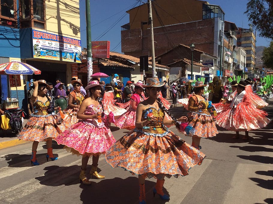Peru, Procession, Heritage, large group of people, street, outdoors HD wallpaper