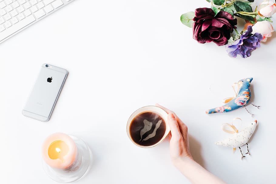 Styled stock photo with coffee and iPhone, concepts And Ideas HD wallpaper