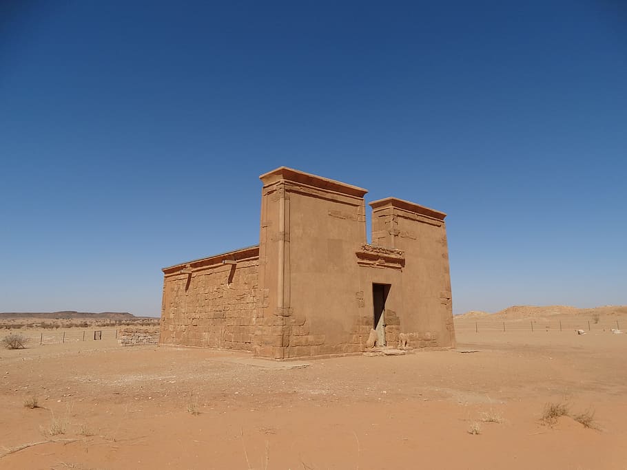 khartoum, meroe, desert, archaeology, trip, sky, blue, architecture, HD wallpaper