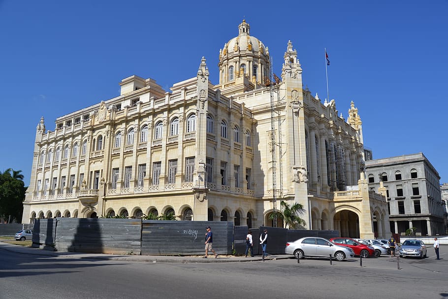 Havana, Cuba, Caribbean, Old Town, facade, human, alive, architecture, HD wallpaper