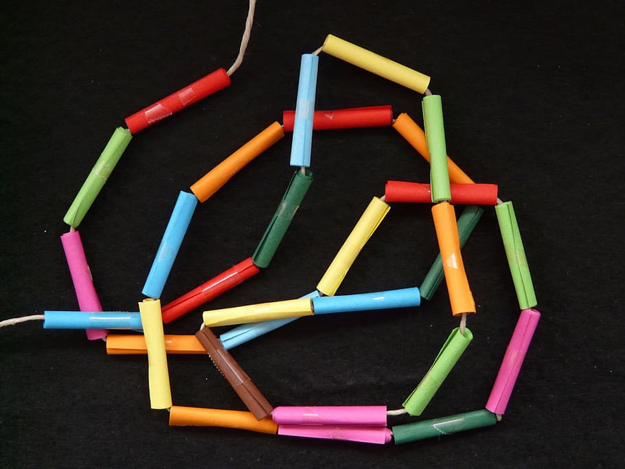 paper, chain, roll, loose, colorful, colorful paper, multi colored HD wallpaper