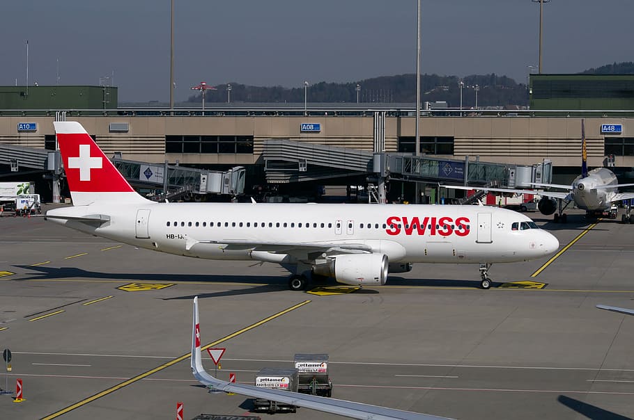 swiss, aircraft, bombardier cs100, airport zurich, switzerland, HD wallpaper