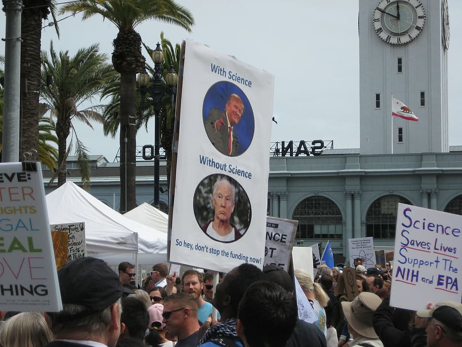 protest, march, science, march for science, san francisco, real people HD wallpaper