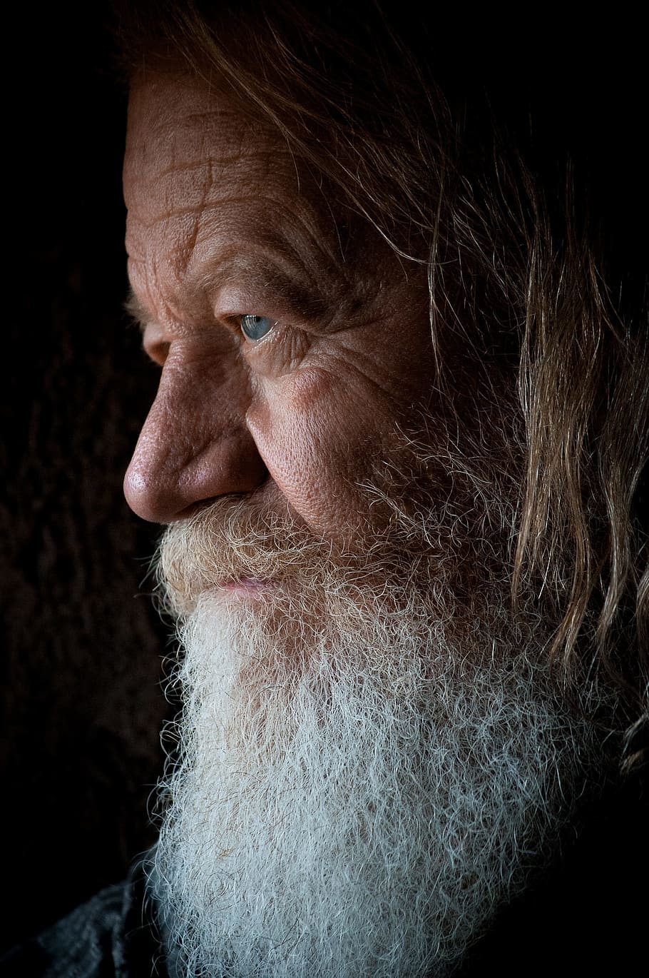 man face with white beard, close-up, elderly, hair, male, mustache HD wallpaper
