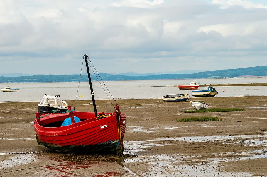 boat, beach, bay, nautical vessel, transportation, mode of transportation HD wallpaper