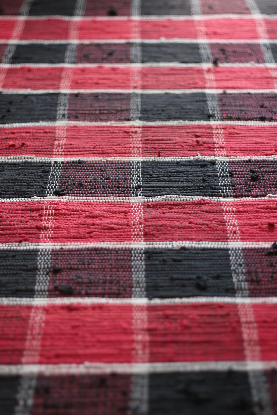 carpet, diamonds, red, black, pattern, backgrounds, full frame HD wallpaper