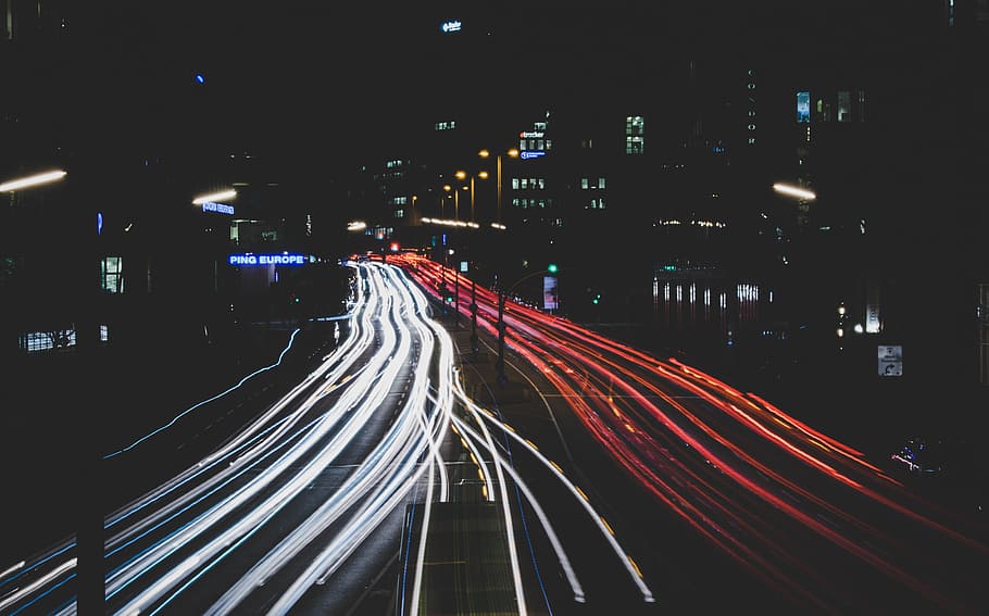 timelapse photography of road, road time lapse photography, Time-lapse photography HD wallpaper