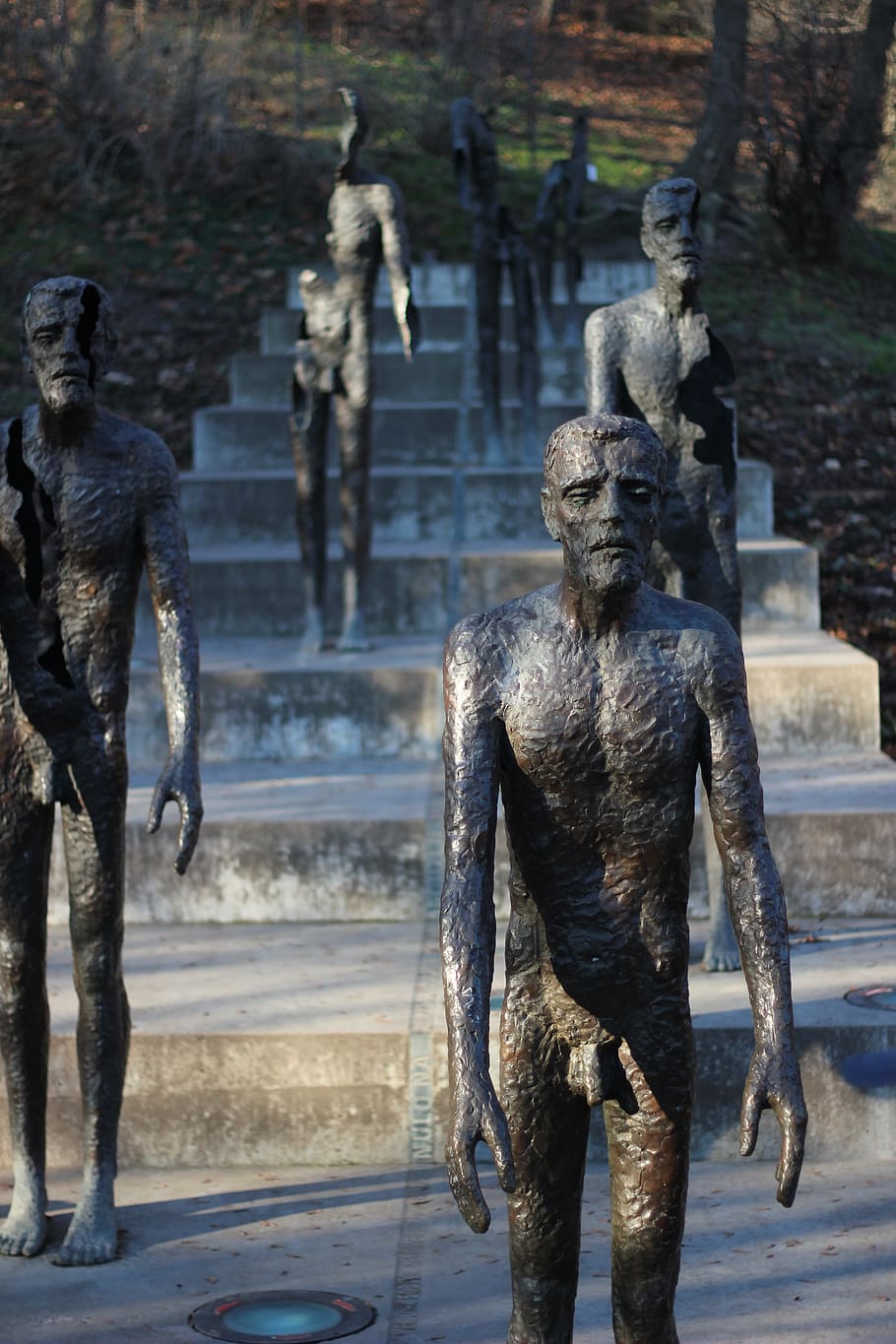 prague, monument, ladder, representation, human representation HD wallpaper