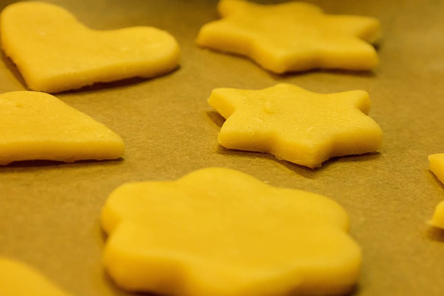 cookie, biscuit, dough, raw, star, christmas, christmas biscuits, HD wallpaper