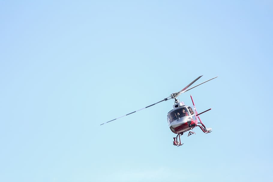 gray helicopter on sky, alaska, flight, flying, air vehicle HD wallpaper