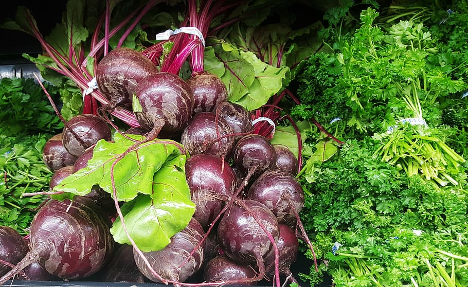 pile of beetroots, vegetables, beets, parsley, greens, fresh HD wallpaper