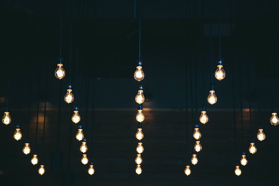 light, bulb, spark, dark, night, ceiling, illuminated, lighting equipment HD wallpaper