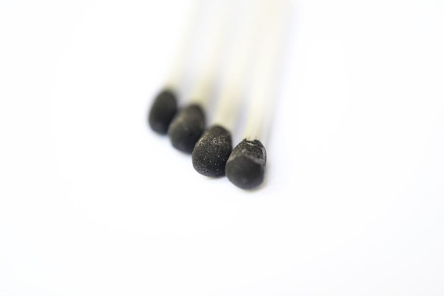 matches, sticks, thin, longs, wooden, black, white, light background HD wallpaper