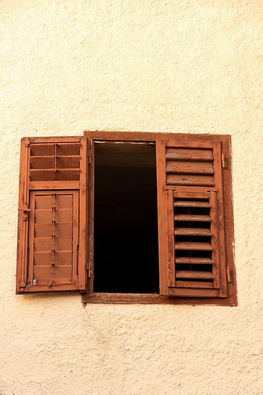 window, shutters, wooden shutters, facade, open, closed, built structure, HD wallpaper