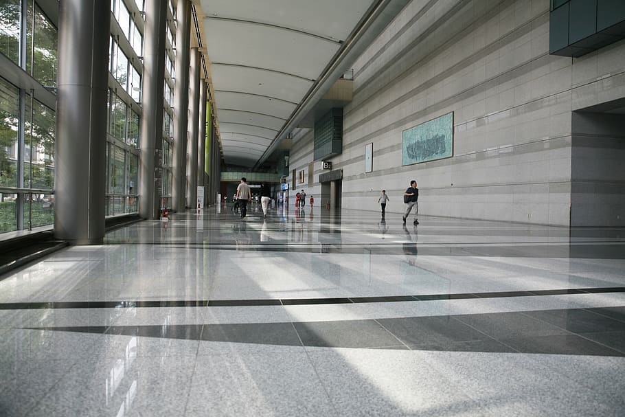 coex, corridor, exhibition, window, floor, architecture, built structure HD wallpaper