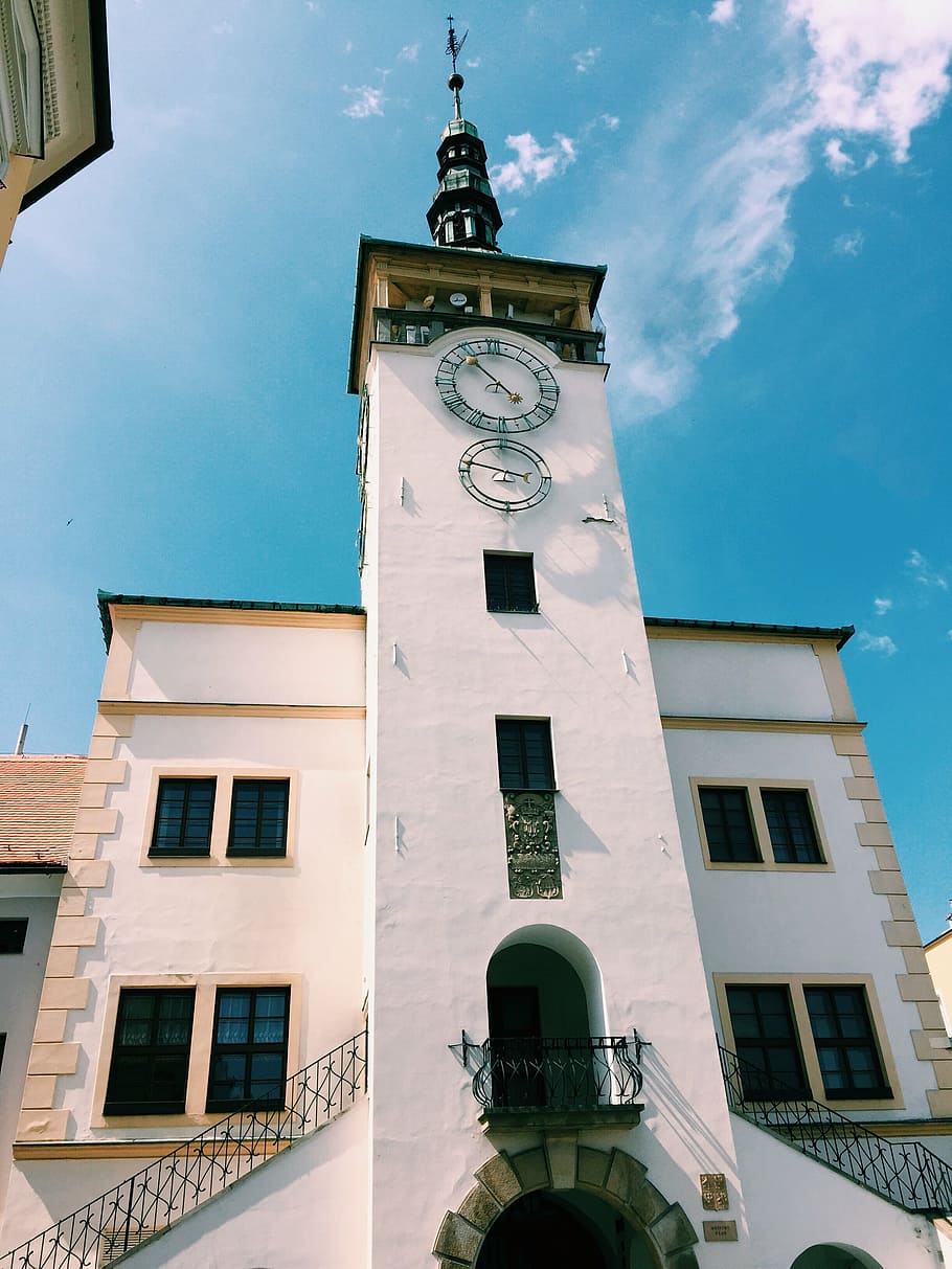 church, clock, tower, kromeriz, architecture, europe, travel HD wallpaper
