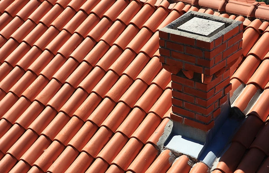 red roof, croatia, dubrovnik, tiles, chimney, architecture, building