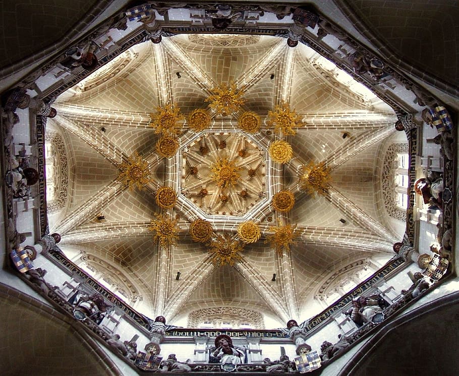 church, inside, interior, ceiling, decorative, ornate, faith HD wallpaper