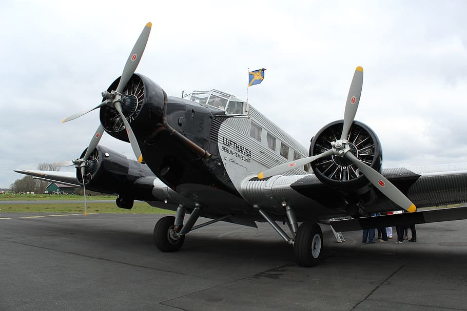 Airplane, Junkers, Propeller, Machine, aircraft, flying, german HD wallpaper