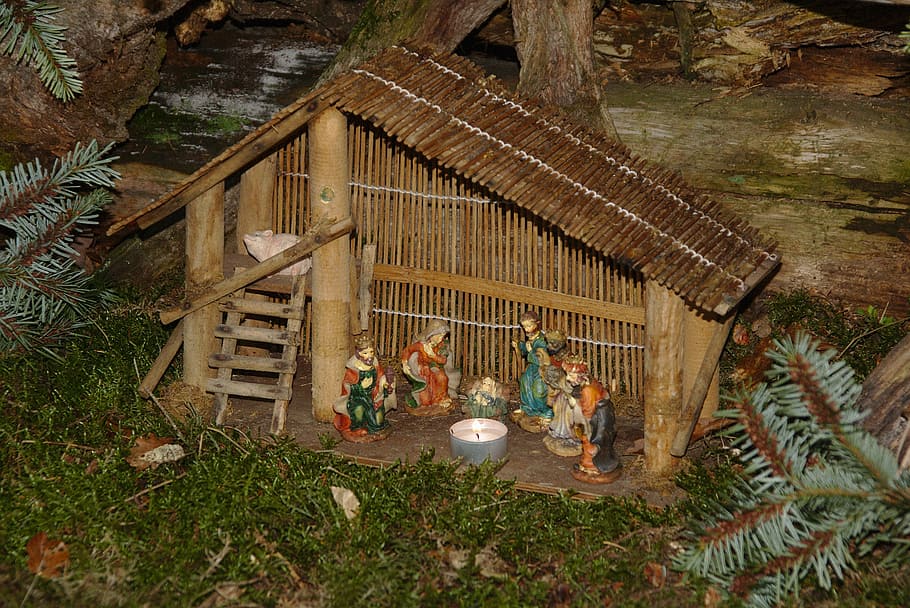 Crib, Jesus, Advent, krippenweg, christmas, christmas time, HD wallpaper