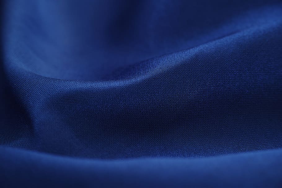 blue textile, macro, softness, fabric, detail, horizontal, nobody, HD wallpaper