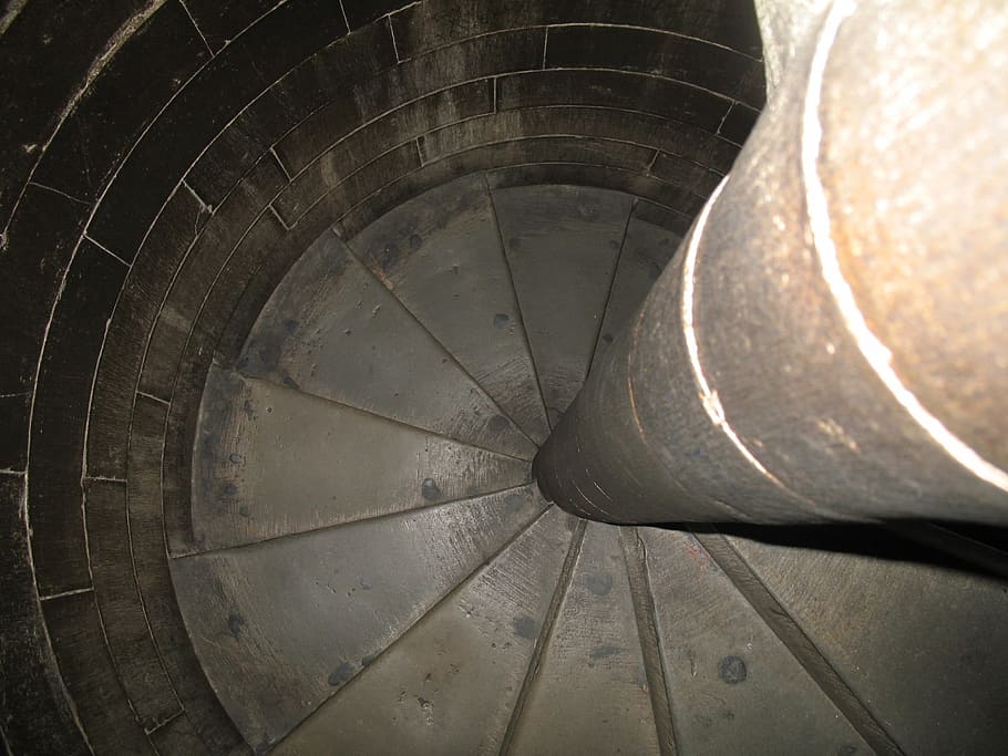 Spiral, Stairs, Staircase, Steps, up, down, steps and staircases HD wallpaper